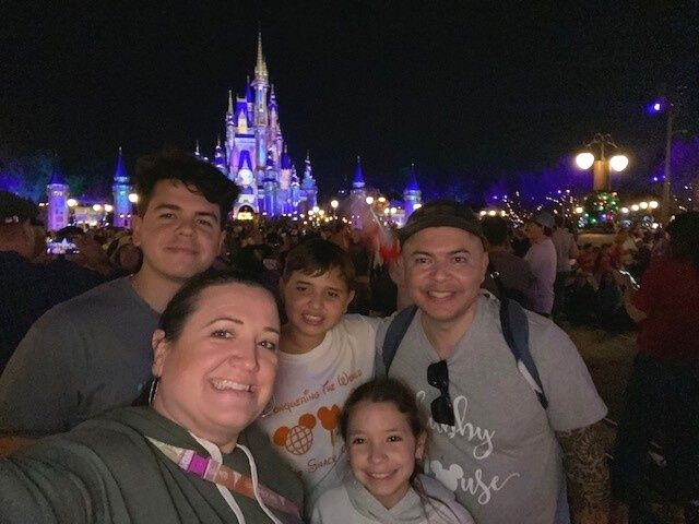 Annette Leiva and family at Disney World.