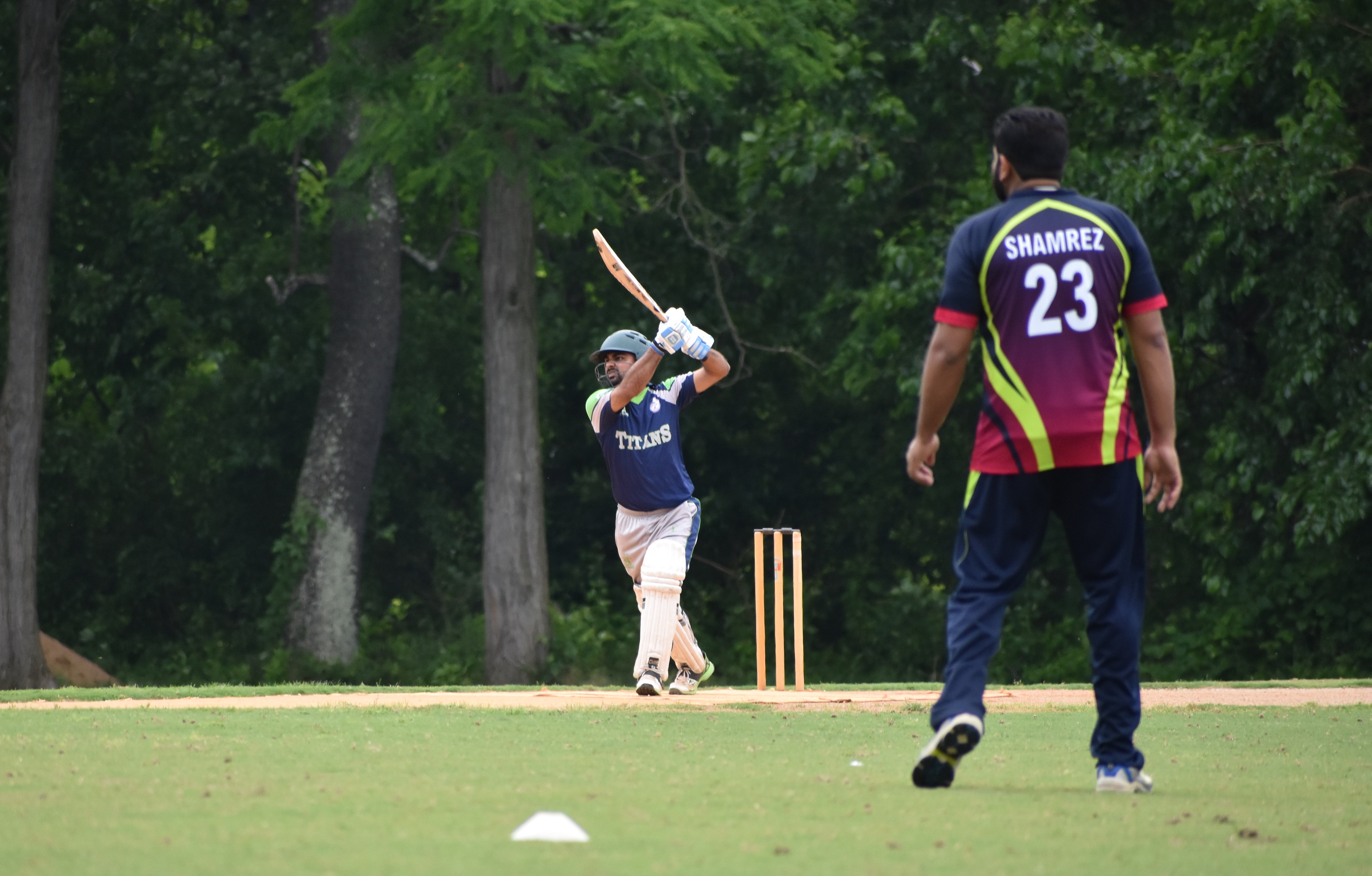 Photo of Waqas Naeim playing cricket