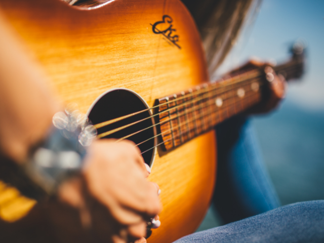 Guitar stock photo