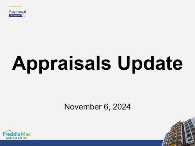 Multifamily Appraisals Update Call
