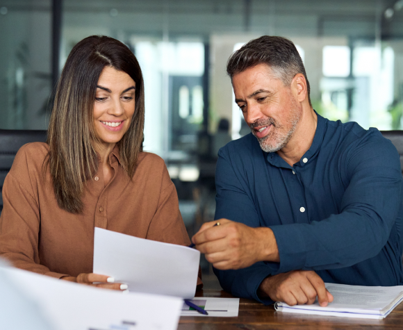 Man and Woman review documents