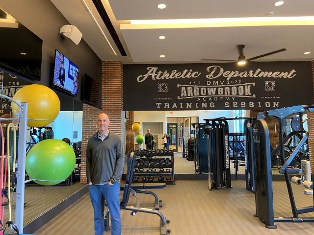 Senior Director in apartment gym
