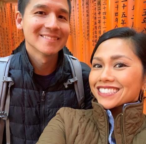 Chris weber with wife in Japan