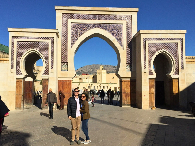 Chris and his wife visiting the old medina in Fes, Morocco.