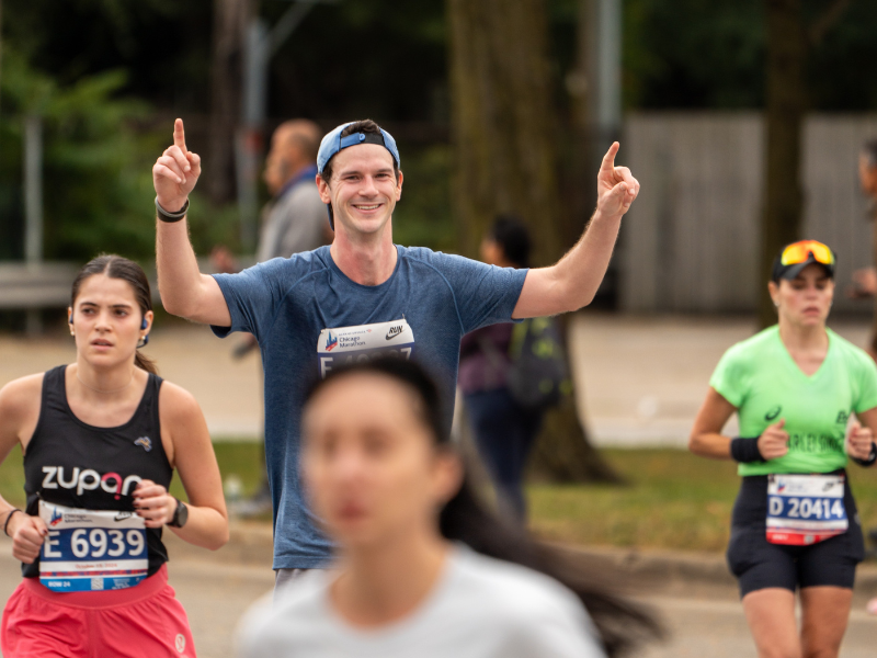 Drew Musser running a marathon