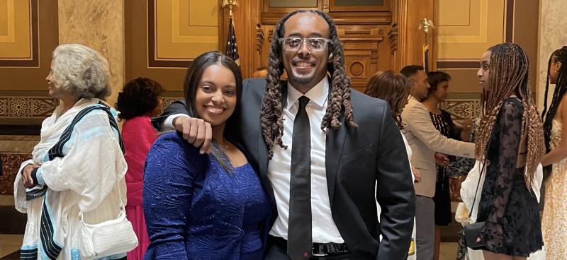 Maron Fasil and her brother