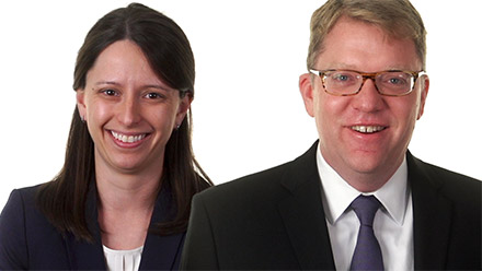 Headshots of Steve Guggenmos an Sara Hoffmann.